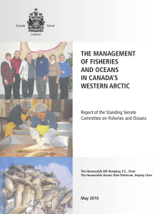 the management of fisheries and oceans in canada`s western arctic