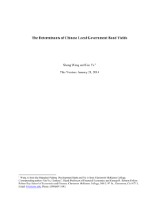 The Determinants of Chinese Local Government Bond Yields