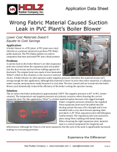 Wrong Fabric Material Caused Suction Leak in PVC Plant`s Boiler