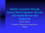 Quality Assurance through School Self