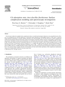 Cd adsorption onto Anoxybacillus flavithermus