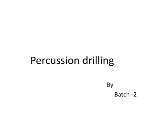 Advantages of percussion drilling
