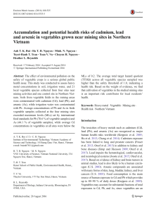 Accumulation and potential health risks of cadmium, lead and