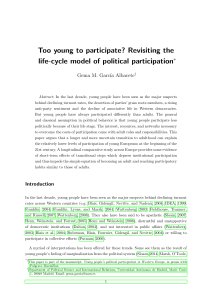 Too young to participate? Revisiting the life-cycle model of
