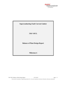 Superconducting Fault Current Limiter 33kV SFCL Balance of Plant