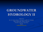 GROUNDWATER HYDROLOGY II