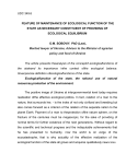 udc 349.6 feature of maintenance of ecological function of the state