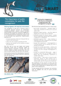 1 The importance of public consultation for pest fish management