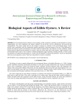 Biological Aspects of Edible Oysters: A Review