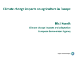 Climate change impacts on agriculture in Europe Blaž Kurnik