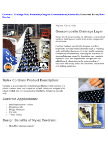 Nylex Cordrain Geocomposite Drainage Layer