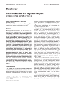 Small molecules that regulate lifespan