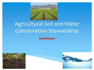 Agricultural Soil and Water Conservation Stewardship