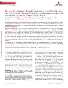 Ten-Year Blood Pressure Trajectories, Cardiovascular Mortality, and