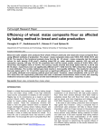 Efficiency of wheat: maize composite flour as affected