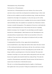 Thermodynamics Essay Research Paper The Second Law