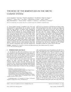 the role of the barents sea in the arctic climate system