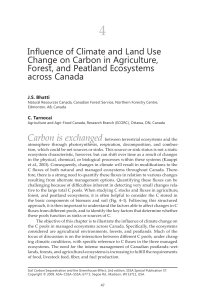 Influence of Climate and Land Use Change on Carbon in Agriculture