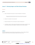 Lesson 7: Ordering Integers and Other Rational Numbers