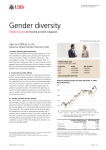 Gender diversity - UBS