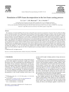 Simulation of EPS foam decomposition in the lost