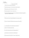 Mrs. Kristen Biology/ACC Bio Photosynthesis Worksheet What is the