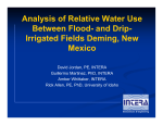 Analysis of Relative Water Use Between Flood- and Drip
