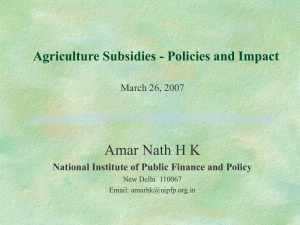 Agriculture Subsidies