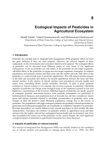 Ecological Impacts of Pesticides in Agricultural