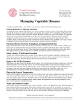 Managing Vegetable Diseases - Cornell Cooperative Extension