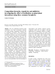 Competition hierarchy, transitivity and additivity: investigating the