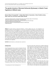 The genetic diversity of Myrciaria floribunda