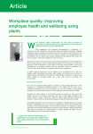 improving employee health and wellbeing using plants