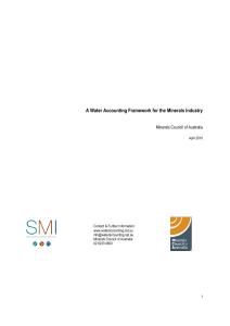 (2010) A Water Accounting Framework for the Minerals Industry