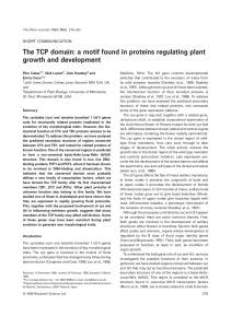 The TCP domain: a motif found in proteins regulating plant growth