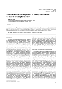 Performance-enhancing effects of dietary nucleotides