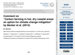 Comment on ``Carbon farming dry coastal areas``