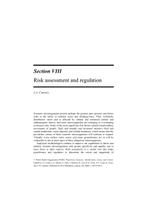 Section VIII Risk assessment and regulation