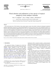 Floral abortion and pollination in four species of tropical