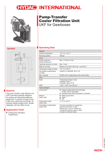 Pump-Transfer Cooler Filtration Unit UKF for Gearboxes