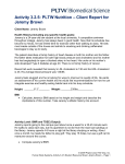 Activity 3.2.5: PLTW Nutrition – Client Report for Jeremy Brown