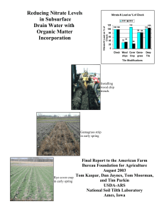 Reducing Nitrate Levels in Subsurface Drain Water with Organic