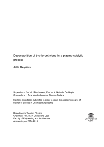 Decomposition of trichloroethylene in a plasma