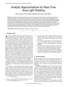 Analytic Approximations for Real-Time Area Light