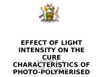 effect of light intensity on the cure characteristics of photo