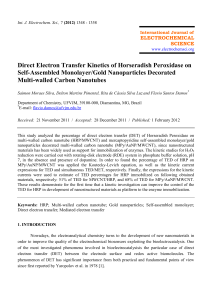 Direct Electron Transfer Kinetics of Horseradish Peroxidase on Self