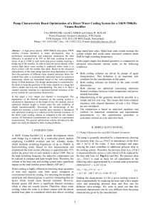 1 Pump Characteristic Based Optimization of a Direct Water Cooling