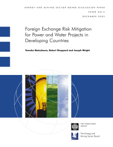 Foreign Exchange Risk Mitigation for Power and Water Projects in