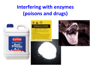 Interfering with enzymes (poisons and drugs)