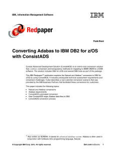 Converting Adabas to IBM DB2 for z/OS with